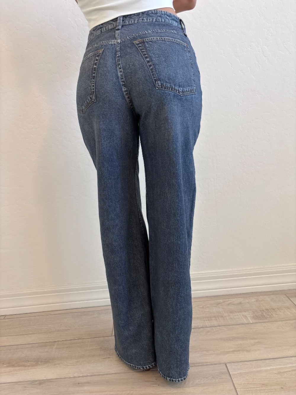 rag & bone Miramar Wide-Leg Trompe L'oeil Jeans Size 27